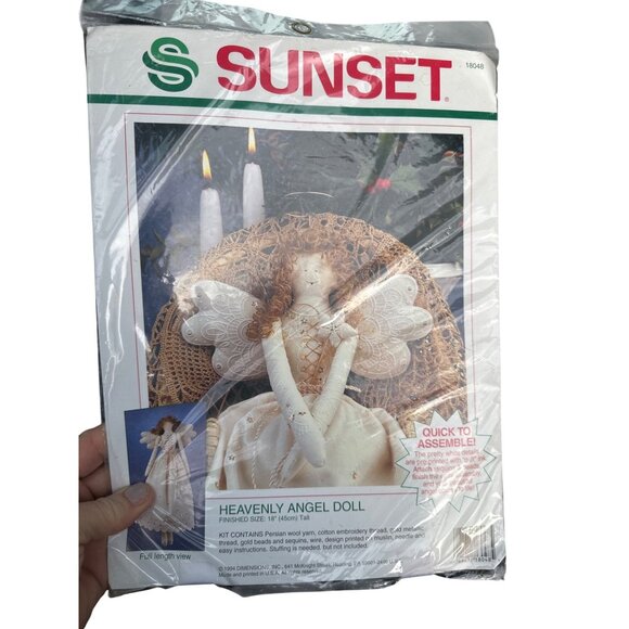 Sunset Heavenly Angel Doll Craft Kit 18048 18" Tall Quick To Assemble Kit With F - Picture 3 of 4